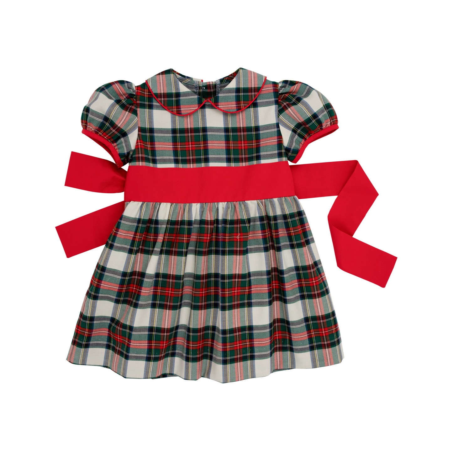 Cindy Lou Sash Dress - Aiken Place Plaid