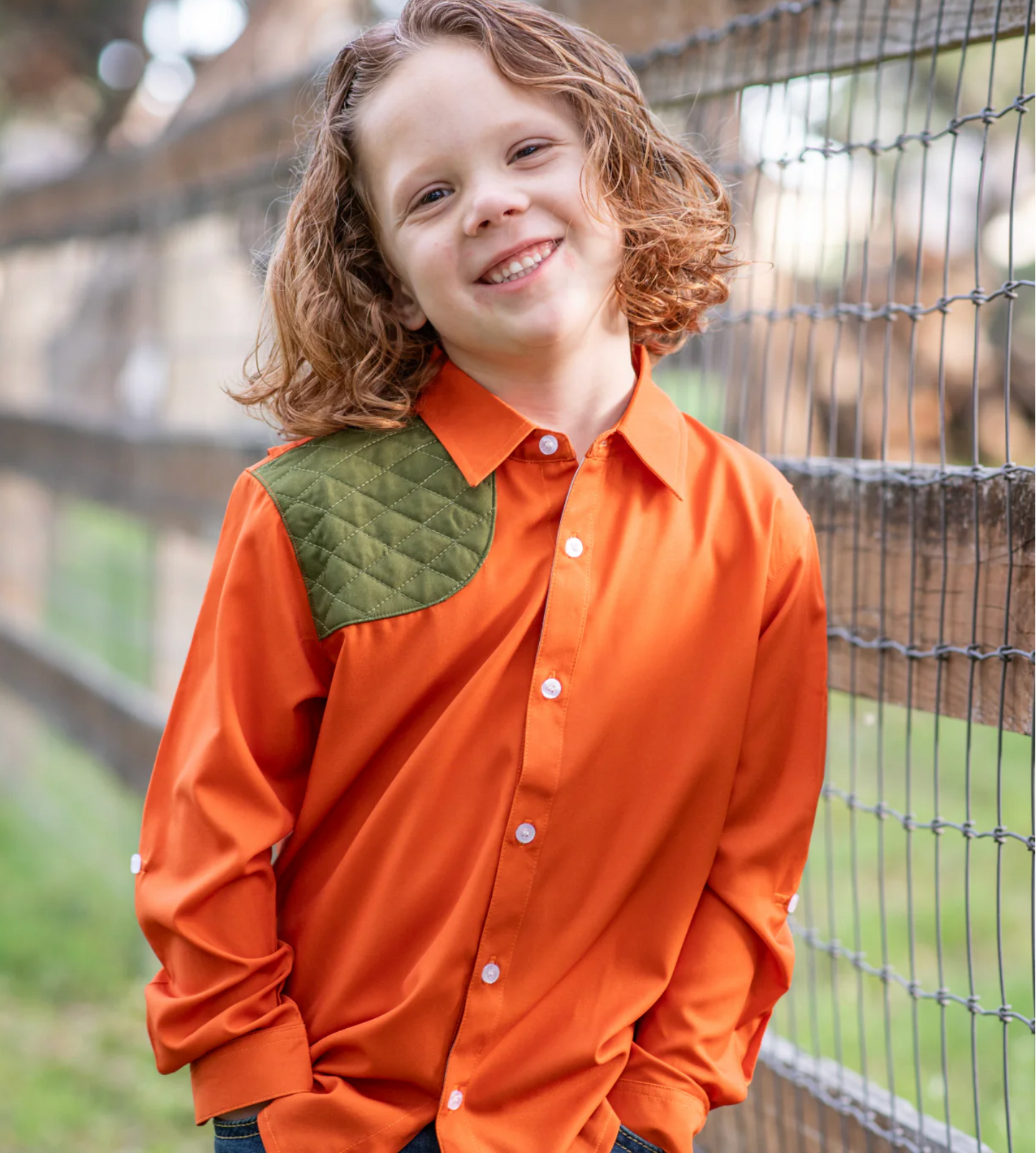 Blaze Orange and Green Long Sleeve