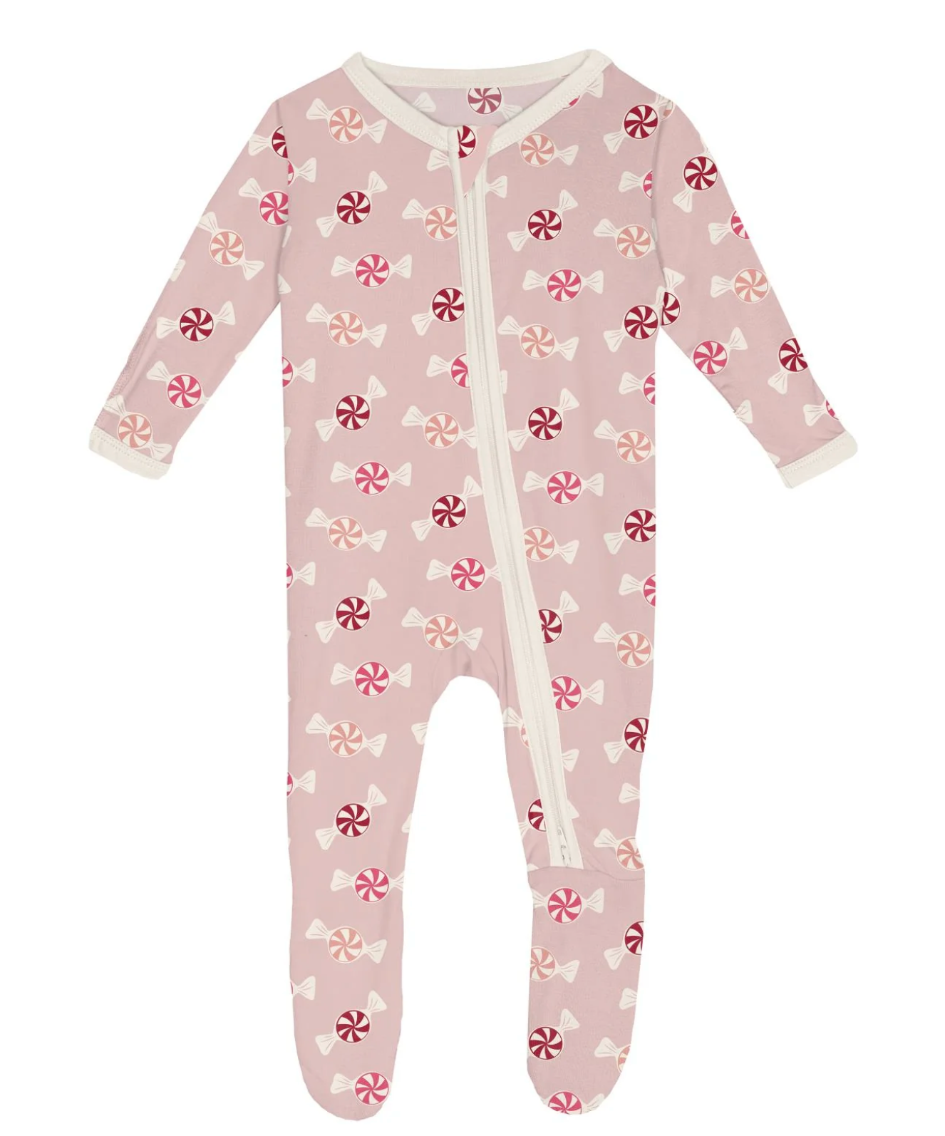 Peppermint Print Footie