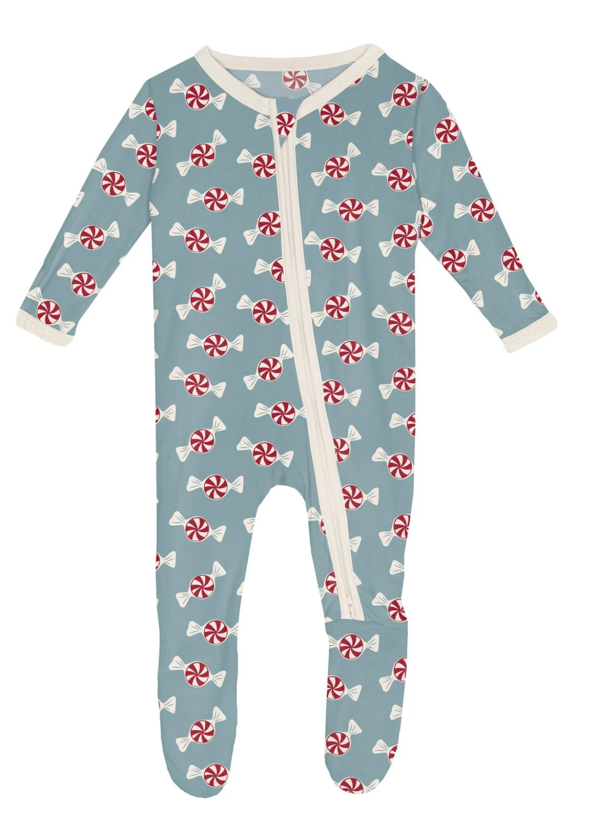 Peppermint Print Footie