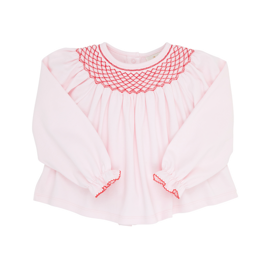 Bettye Sue Smocked Top - Palm Beach Pink