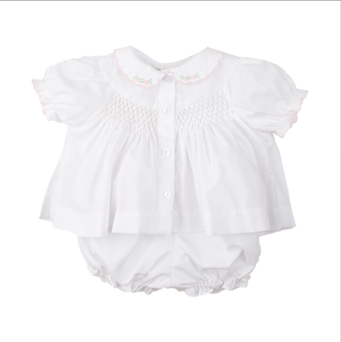 Rose Embroidered Diaper Set