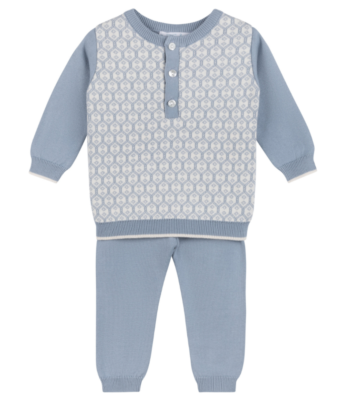 Boys Diamond Jacquard Knit Set