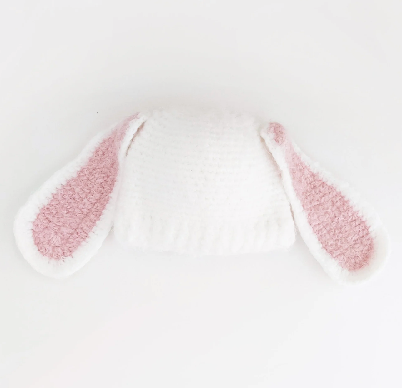 Lop Ear Bunny White Beanie