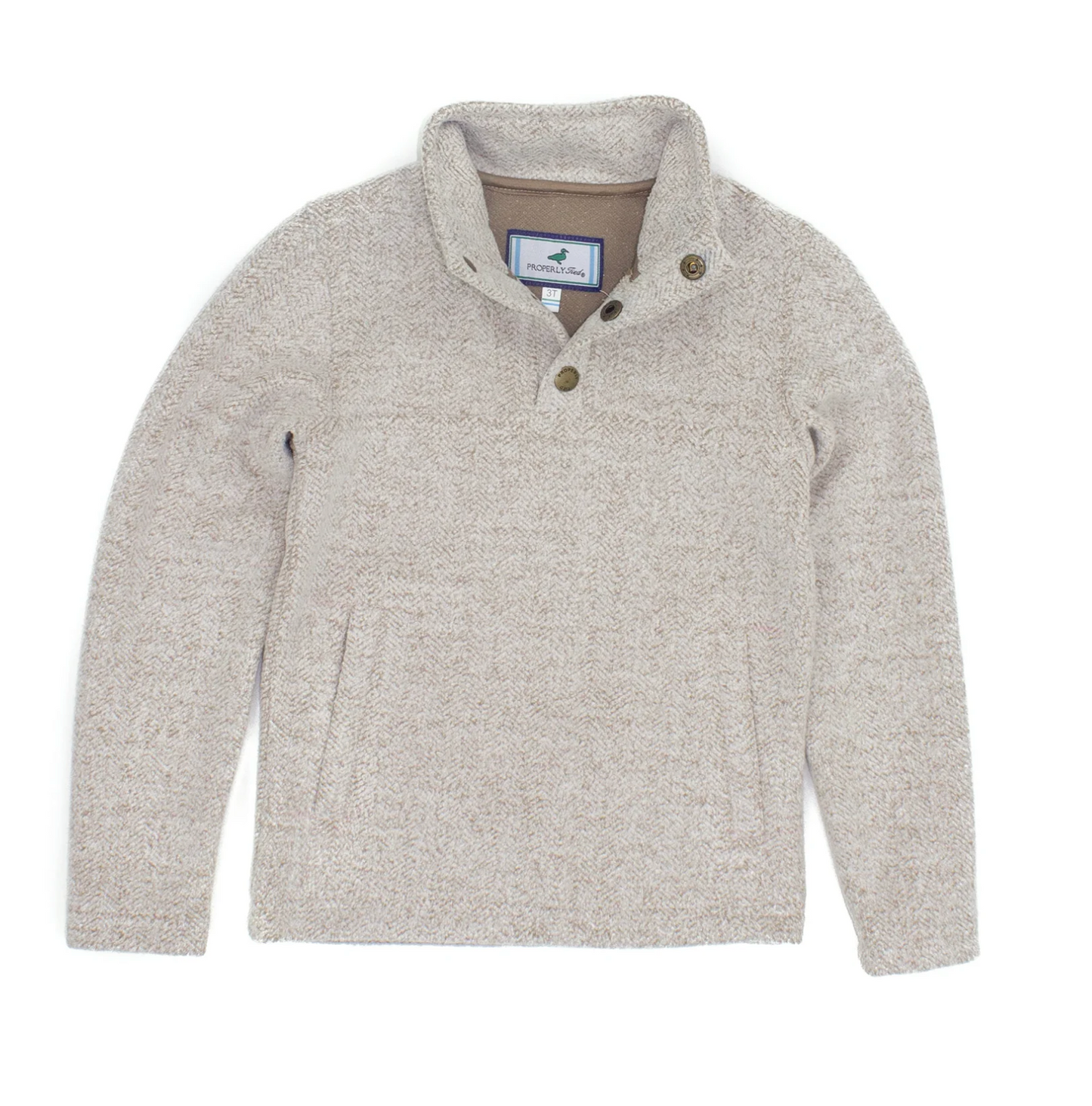 Boys Upland Pullover-Cream