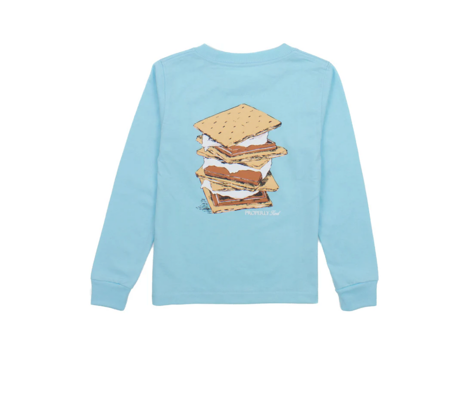 Girls S'Mores Long Sleeve-Powder Blue