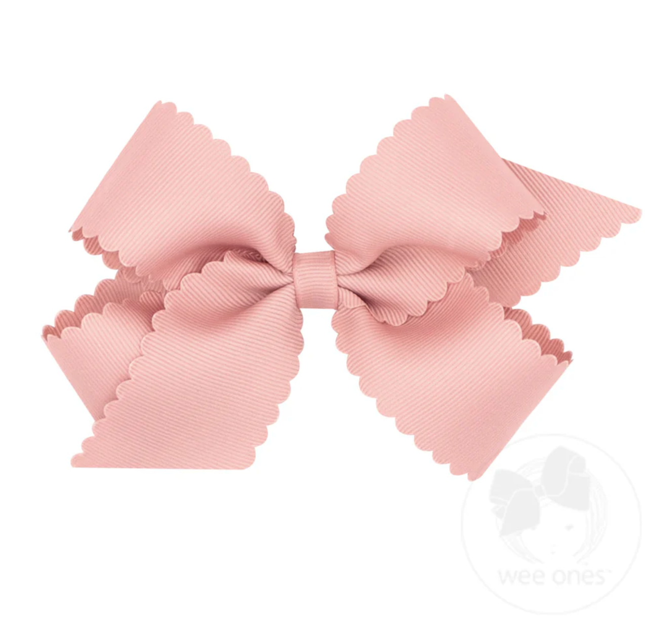 Wee Ones Medium Scalloped Edge Bow