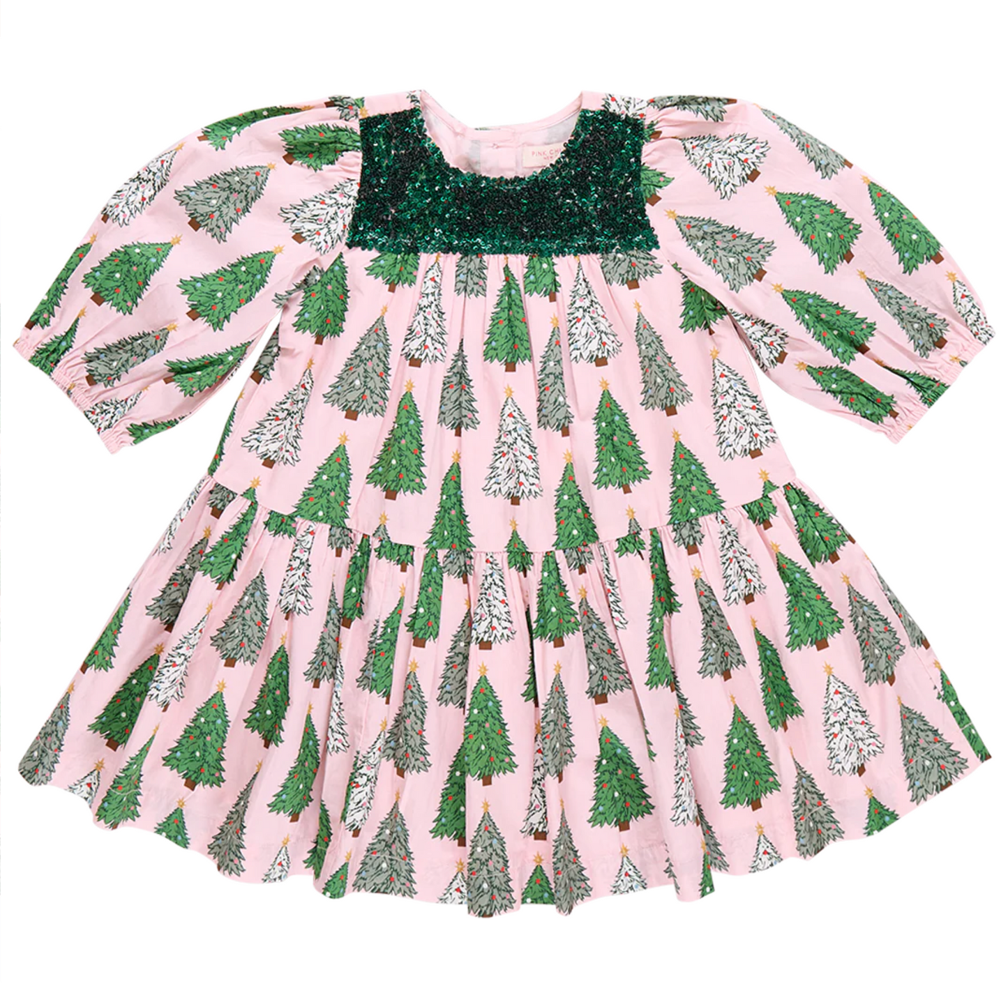 Girls Fiona Pink Tree Dress