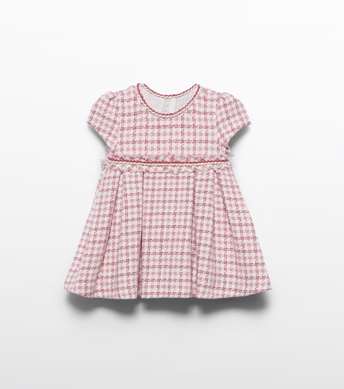 Pink Houndstooth Dress