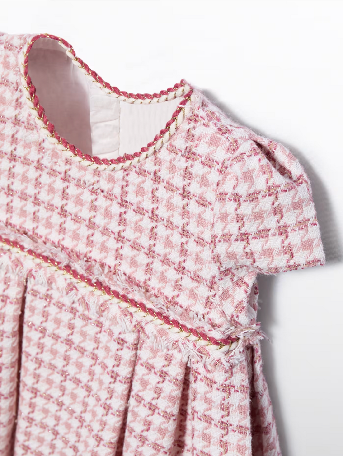 Pink Houndstooth Dress