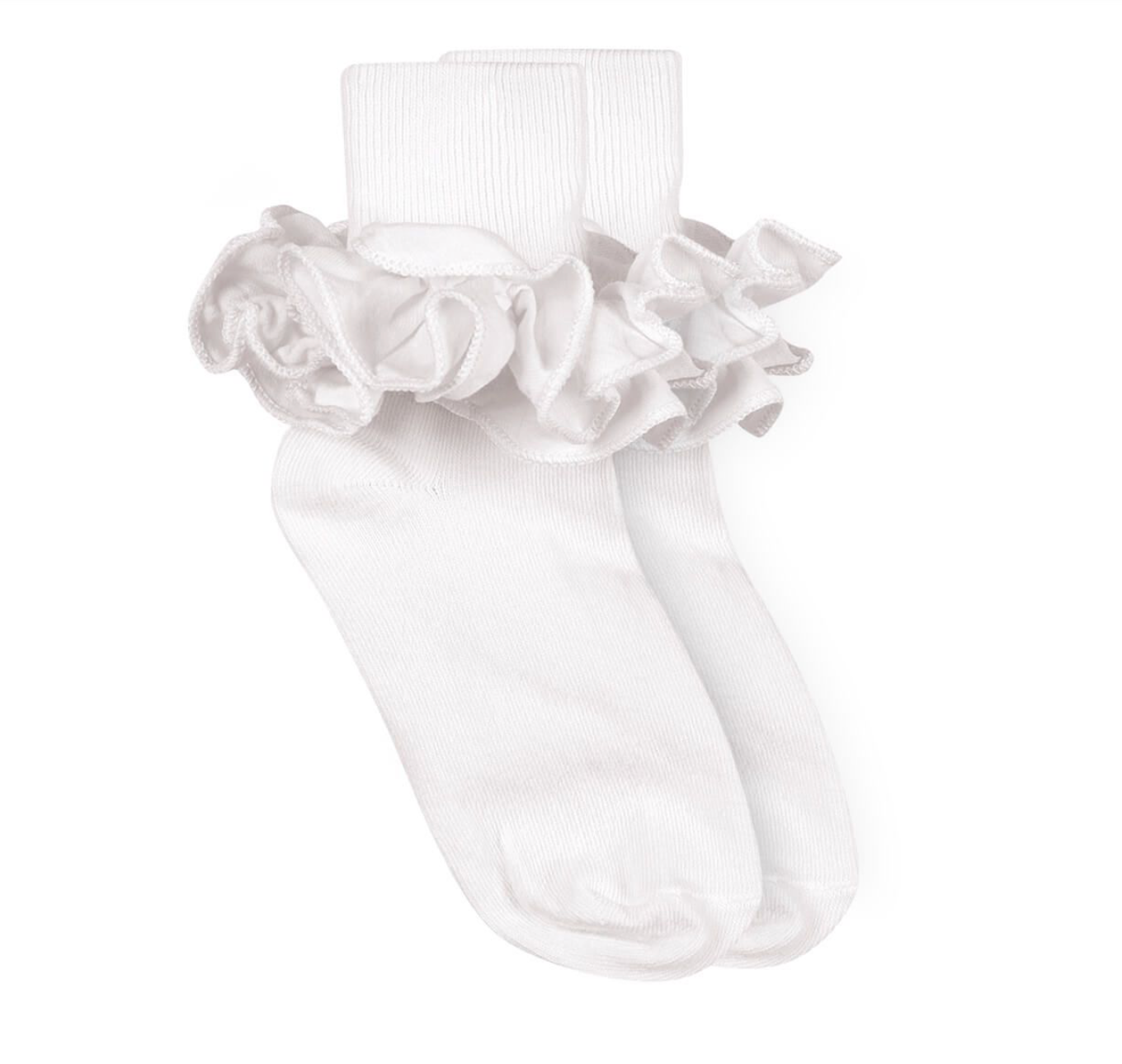 Misty Ruffle Lace Turn Cuff Socks