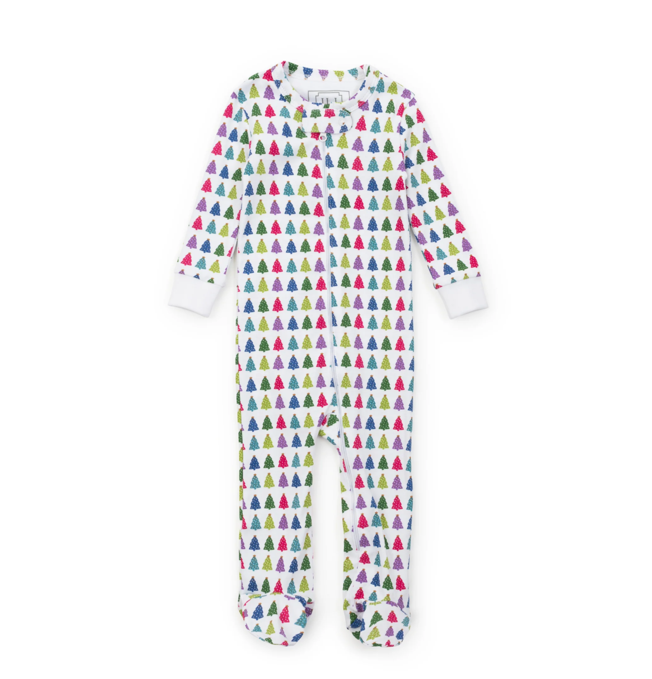 Lila and Hayes Parker Bright Tree Zipper Pajama