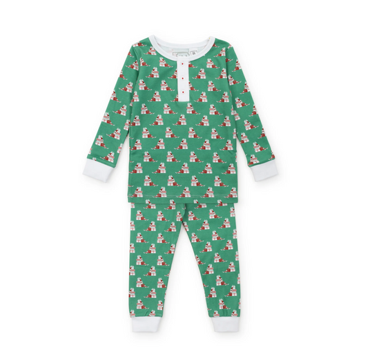 Lila and Hayes Santa's Helper Boy Pajama Set