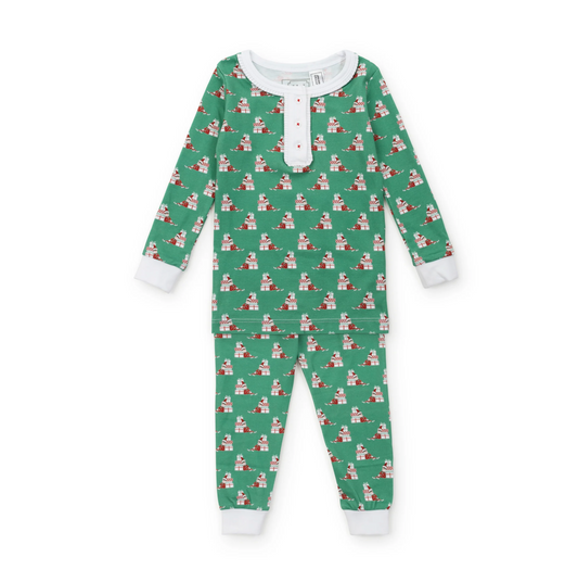 Lila and Hayes Santa's Helper Girl Pajama Set