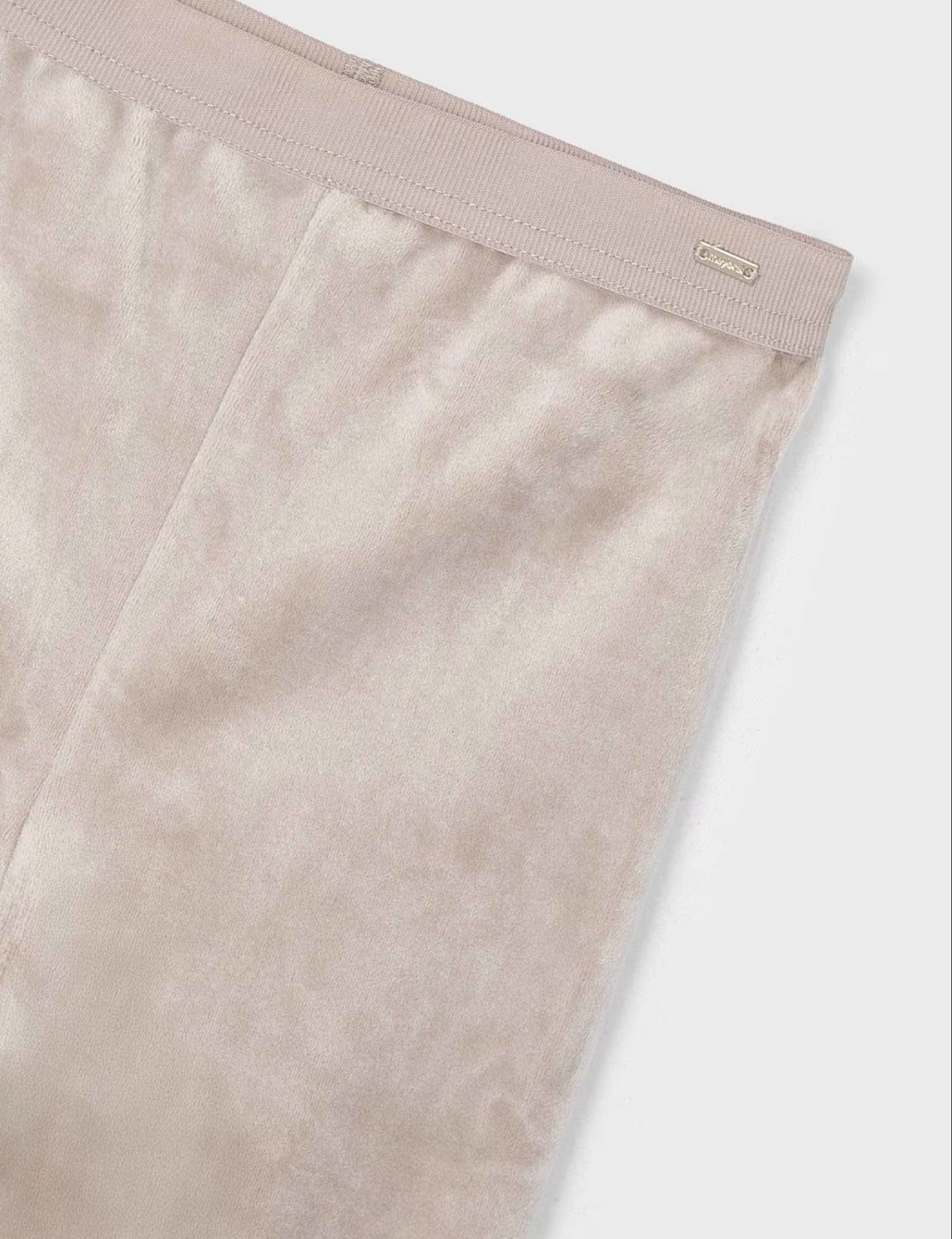 Mayoral Girls Velvet Leggings-Sepia