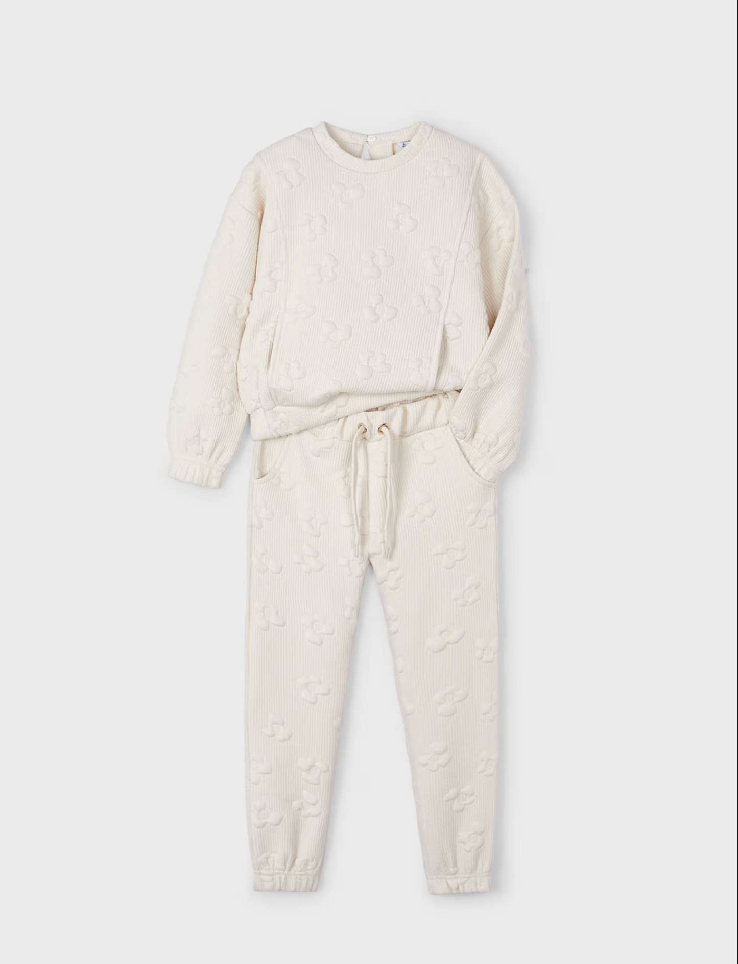 Girls Quilted Flower Tracksuit