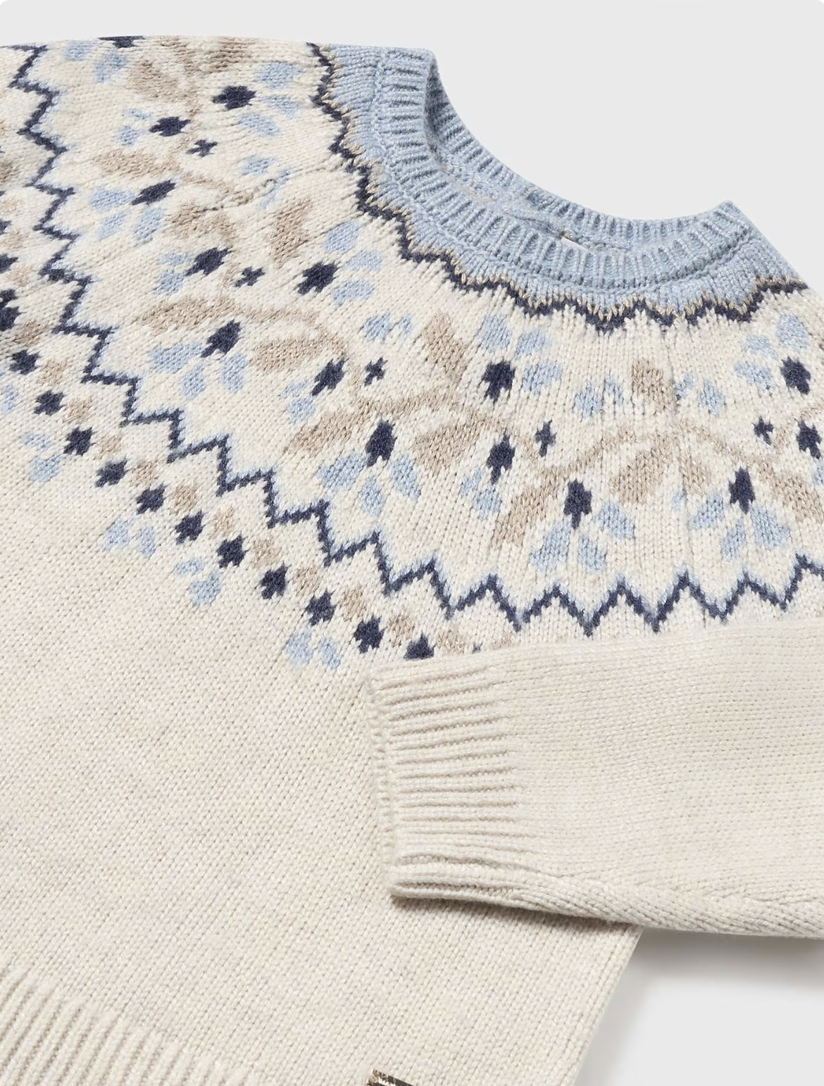 Mayoral Blue Jacquard Sweater