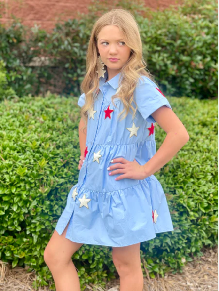 Light Blue Star Dress