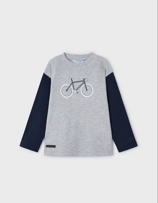 Mayoral Boys Embroidered Bicycle Long Sleeve