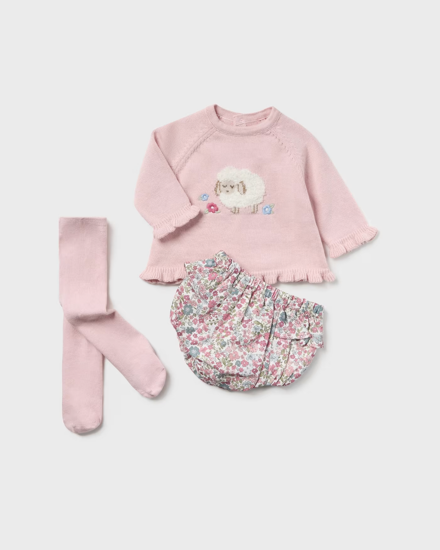 Mayoral Baby Girl 3-Piece Sheep Set