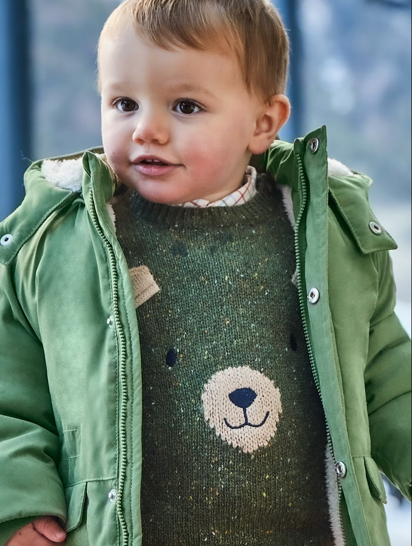 Mayoral Baby Boy Forest Mix Teddy Sweater