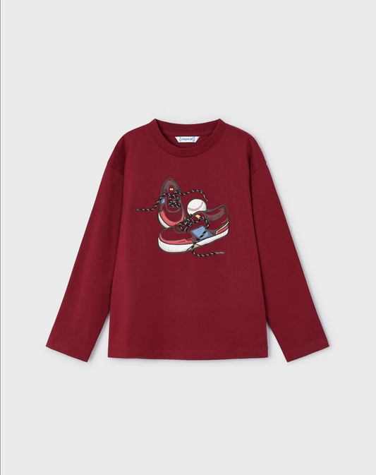 Mayoral Boys Sneaker Print Long Sleeve