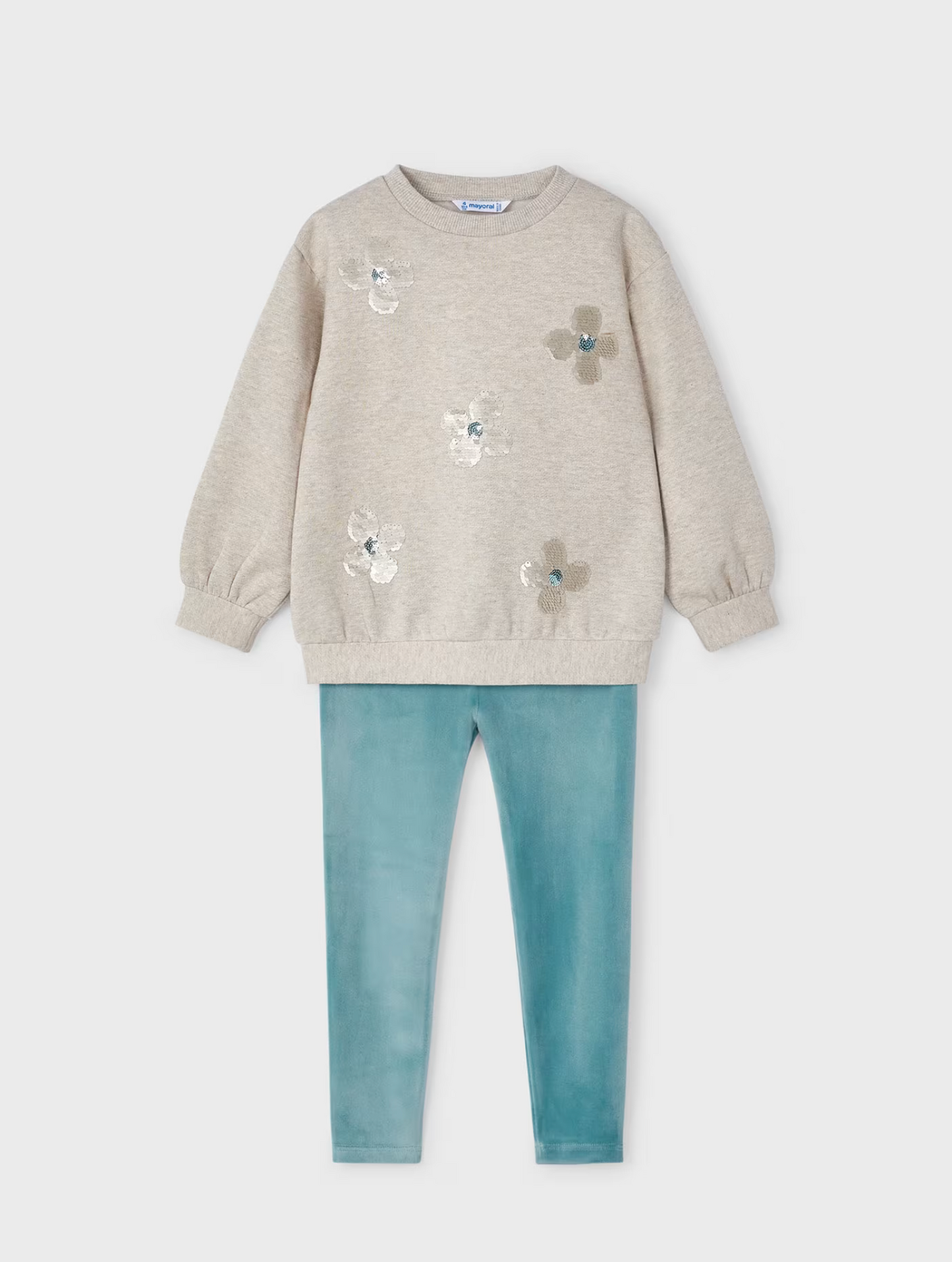 Mayoral Girls Sequin Sweater and Leggings Set