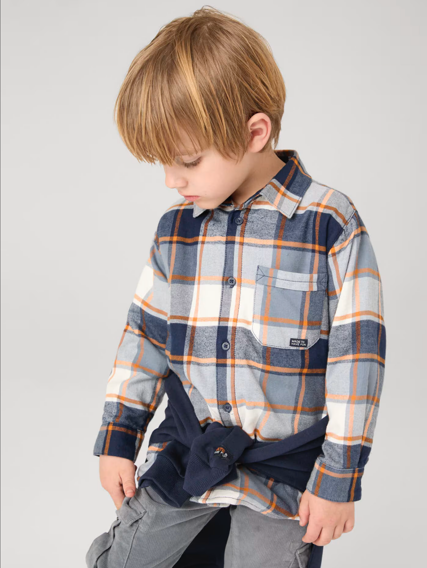 Mayoral Boys Plaid Overshirt