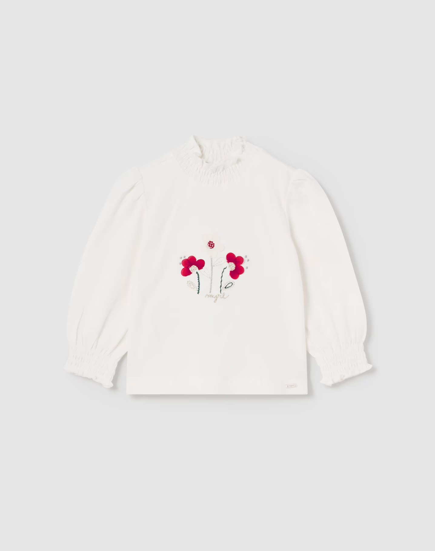 Mayoral Baby Girl Flower Turtleneck