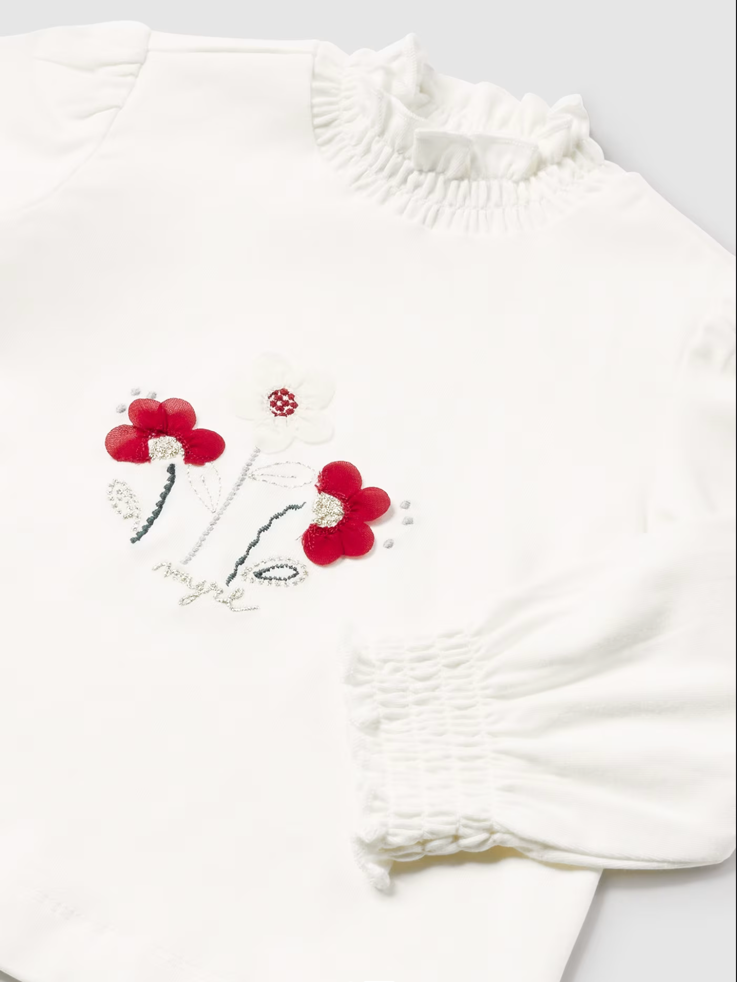 Mayoral Baby Girl Flower Turtleneck