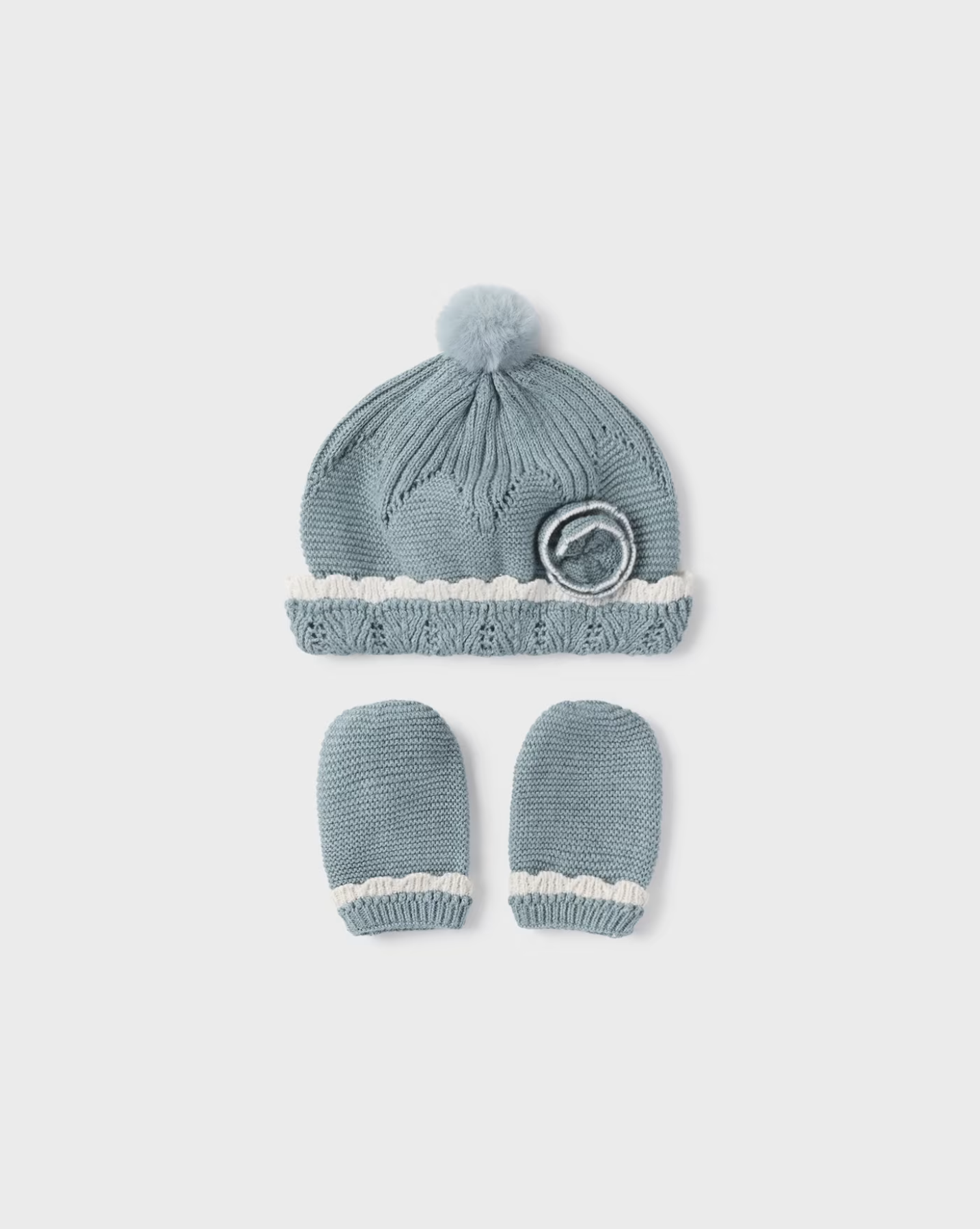 Mayoral Baby Girl Hat and Mitten Set