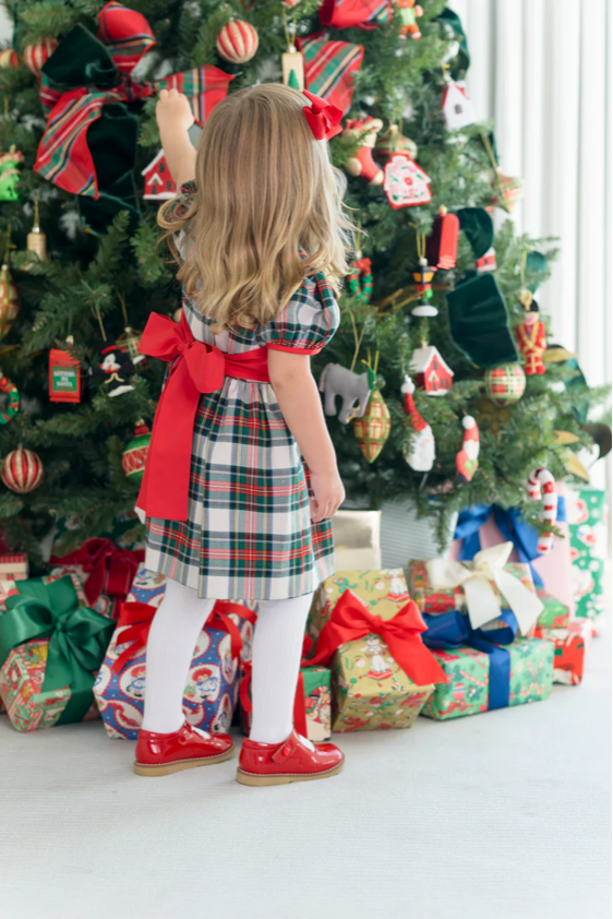 Cindy Lou Sash Dress - Aiken Place Plaid