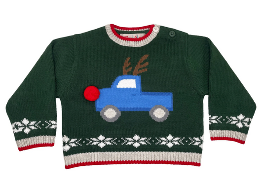 Zubels Reindeer Truck Sweater