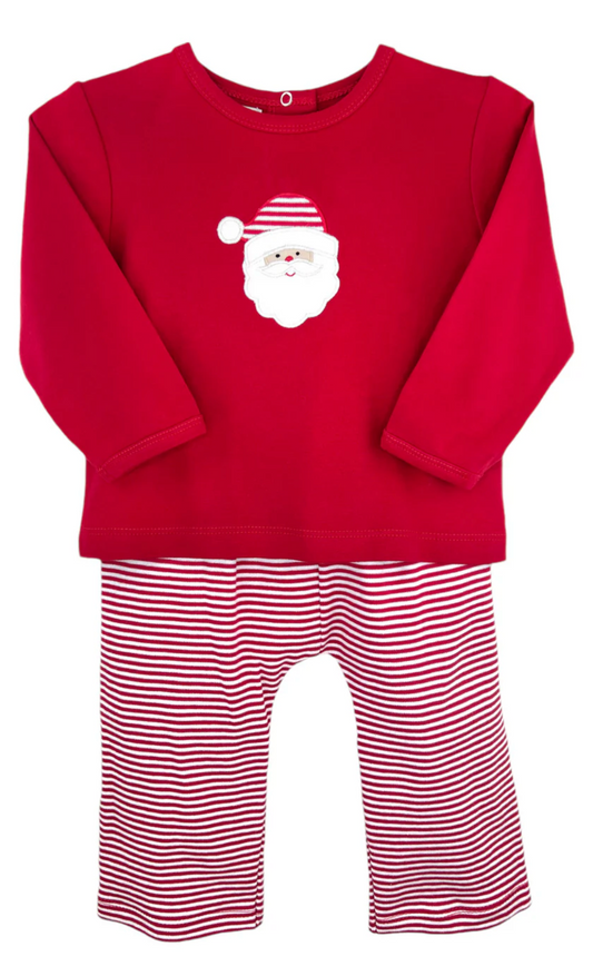 Boy's Red Santa Top and Pant Set