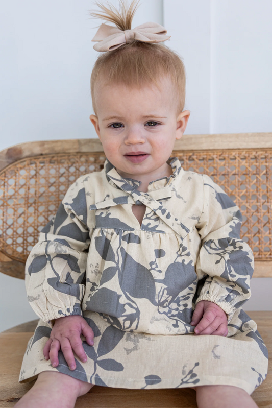 Cream and Grey Floral Bloomer Set