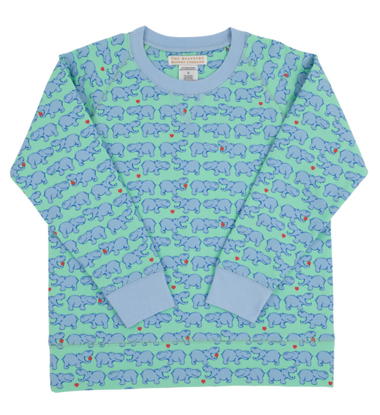 Cassidy Comfy Crewneck Hugga Hippo