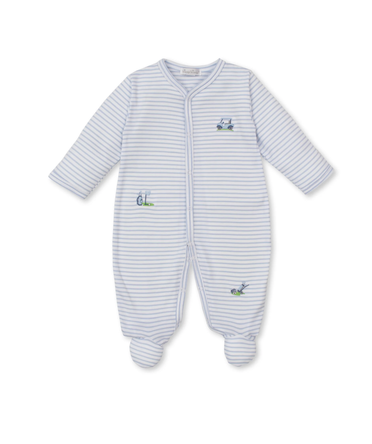 Kissy Kissy Fairway Foursome Stripe Footie