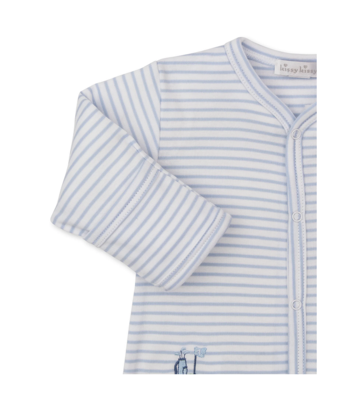 Kissy Kissy Fairway Foursome Stripe Footie