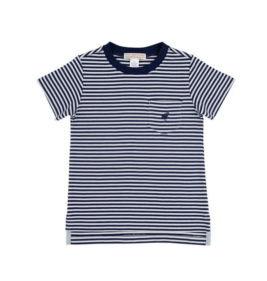 Carter Crewneck- Kennedy Cruise Stripe Nantucket Navy