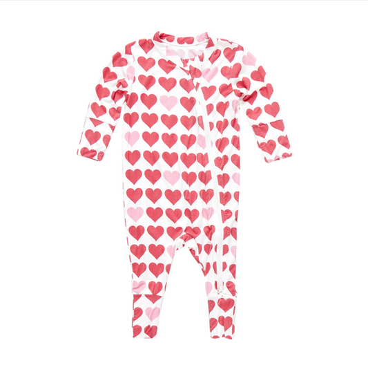 Baby Bamboo Romper - Tiny Hearts