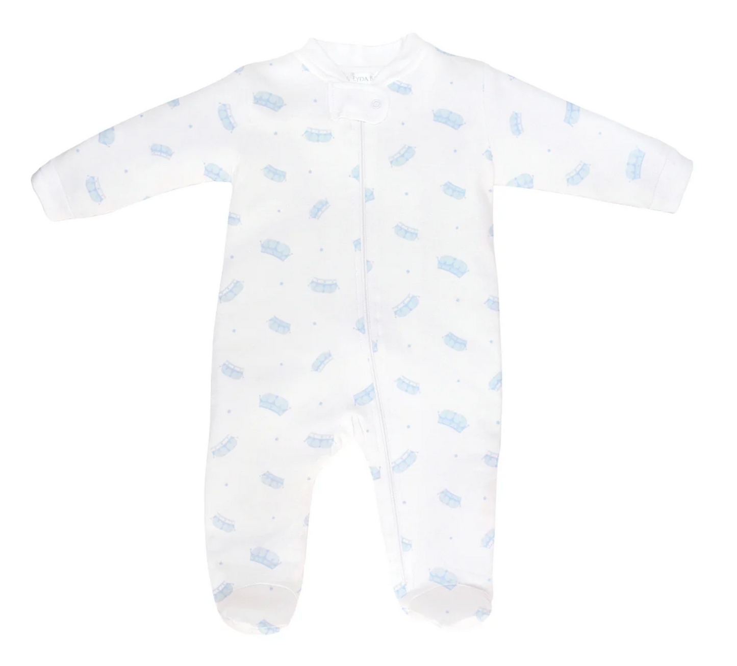 Little Prince Blue Zipper Footie