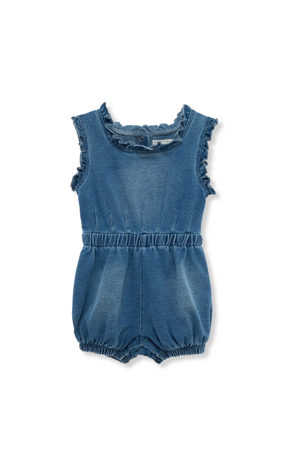 Mini Ruffle Denim Baby Romper