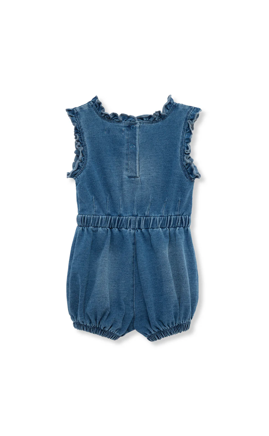 Mini Ruffle Denim Baby Romper