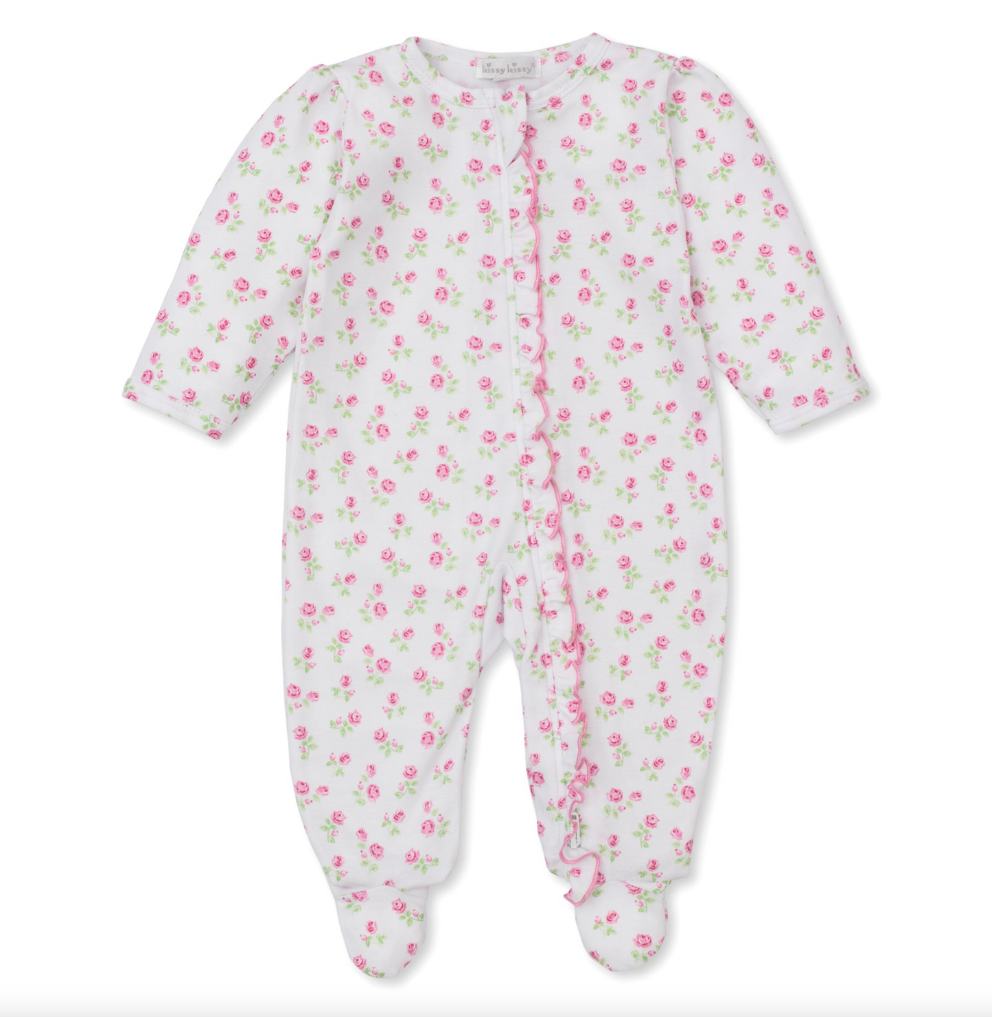 Kissy Kissy Rosy Roses Zip Footie