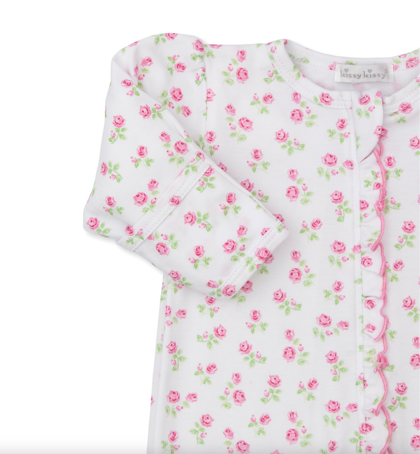 Kissy Kissy Rosy Roses Zip Footie