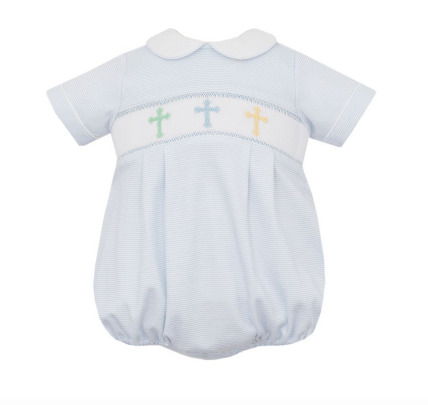 Light Blue Knit Boys Crosses Bubble