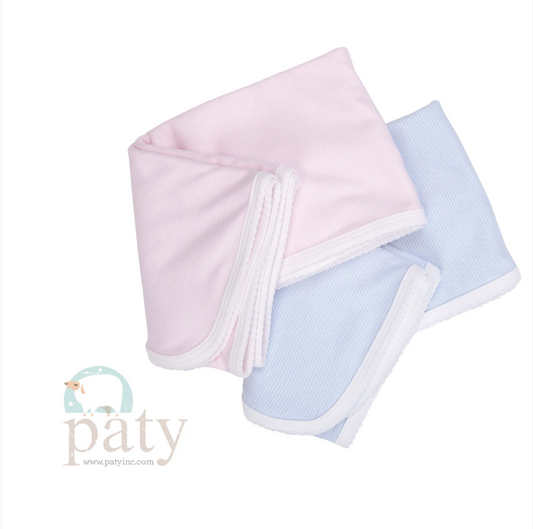 Paty Mini Stripe Blanket - Pink or Blue