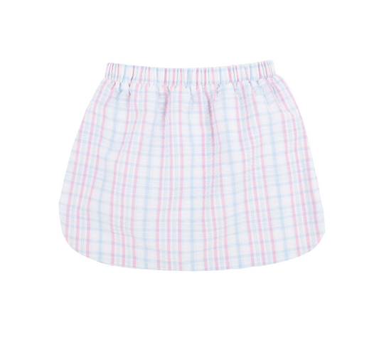 Susanne Skirt - Beale Street Blue and Hamptons Hot Pink Sewanee Seersucker