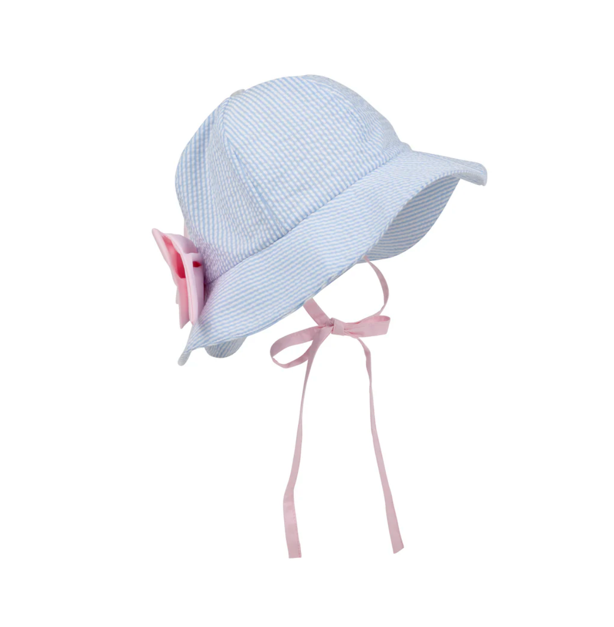 Pippa Petal Hat - Breakers Blue Seersucker