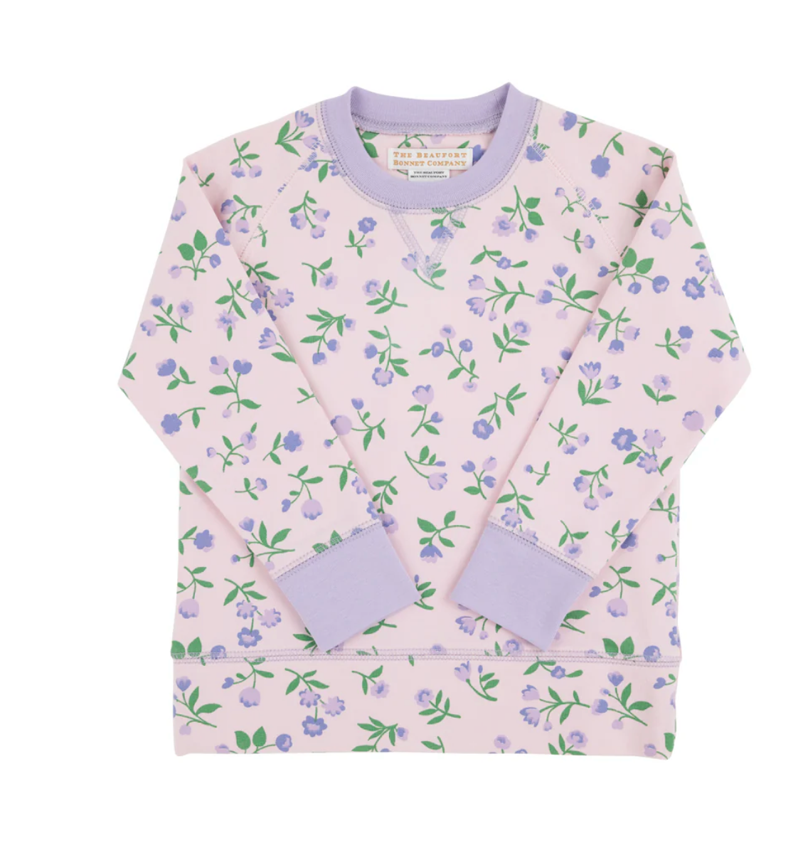 Cassidy Comfy Crewneck - Tuxedo Park Tulips